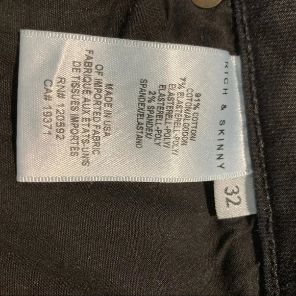 RICH & SKINNY Sz 32  Skinny Mid-Rise Raw Hem Jeans - Picture 6 of 8